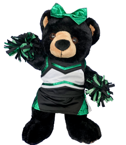 Metallic "Green & Black" Cheerleader Uniform (16")